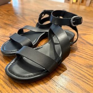 Franco Sarto Black Leather Sandals